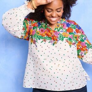 Talbots Vibrant Floral Women's Blouse